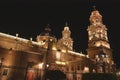 Night view, cathedral of morelia in michoacan, mexico XXII Royalty Free Stock Photo