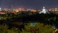 Night view of Beijing skyline from the Jingshan park