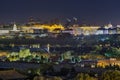 Night view of Beijing skyline from the Jingshan park Royalty Free Stock Photo