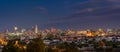 Night view of Beijing skyline from the Jingshan park Royalty Free Stock Photo