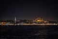 Night view of the Beyazit tower & Suleymanie mosque