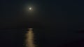 Night view of Black Sea with moon on the sky Royalty Free Stock Photo