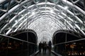 Night view of bow-shaped Bridge of Peace ,Tbilisi,Georgia Royalty Free Stock Photo