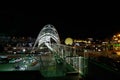 Night view of the `Bridge of Peace` in Tbilisi. Georgia Country