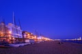 Night view of Brighton Beach UK Royalty Free Stock Photo