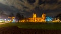 Night View of Bristol Cathedral at Christmas Royalty Free Stock Photo