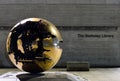 The Night View of Bronze Sculpture of `Sphere Within Sphere ` in Dublin