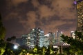 Night view of building around marina bay, Singapore Royalty Free Stock Photo