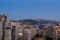 Night view of buildings in Beirut of Lebanon with background of mountain Royalty Free Stock Photo