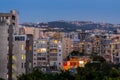 Night view of buildings in Beirut of Lebanon with background of mountain Royalty Free Stock Photo