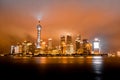 A night view of the bund in Shanghai Royalty Free Stock Photo