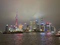 Night view of the Bund in Shanghai Royalty Free Stock Photo