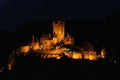 Night view of Burg Cochem in Cochem, Germany