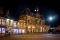 Night view of Buxtob, a spa town in Derbyshire, in the East Midlands region of England Royalty Free Stock Photo