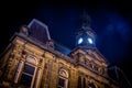 Night view of Buxtob, a spa town in Derbyshire, in the East Midlands region of England Royalty Free Stock Photo