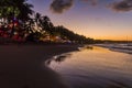 Night view of Cabarete beach, Dominican Republ Royalty Free Stock Photo