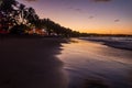 Night view of Cabarete beach, Dominican Republ Royalty Free Stock Photo