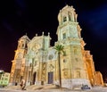 Night view of Cadiz Cathedral - Spain, Andalusia
