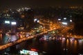 Night view of Cairo from Cairo tower Royalty Free Stock Photo