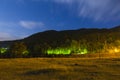 Night view of a camping place Royalty Free Stock Photo