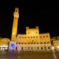 Siena night view, Tuscany, Italy