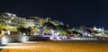 Night view Cannes, Cote d\'Azur, France, South Europe. Nice city and luxury resort of French riviera Royalty Free Stock Photo