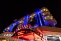 Night view of the casino in Cannes