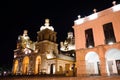 Night view of Catedral de la Ciudad de Cordoba building  - one of the main tourist attractions in Cordoba, Argentina Royalty Free Stock Photo