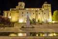 Night view of the Gothic Cathedral of the Assumption of Our Lady in Santander, Spain Royalty Free Stock Photo