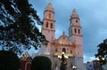 Night view of the Cathedral of Campeche, Mexico