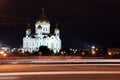 Night View Cathedral of Jesus Christ the Saviour in the summer v Royalty Free Stock Photo