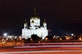 Night View Cathedral of Jesus Christ the Saviour in the summer v Royalty Free Stock Photo