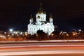 Night View Cathedral of Jesus Christ the Saviour in the summer v Royalty Free Stock Photo