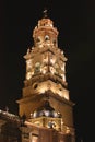 Night view, cathedral of morelia in michoacan, mexico XXI Royalty Free Stock Photo