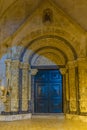 Night view of the cathedral of Saint Lawrence in Trogir, Croatia Royalty Free Stock Photo