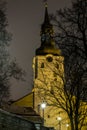 Night view of Cathedral of Saint Mary the Virgin in Tallinn. Estonia Royalty Free Stock Photo