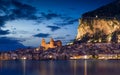 Night view of Cefalu, Sicily, Italy Royalty Free Stock Photo