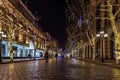 Night view of Central Street, Harbin Royalty Free Stock Photo