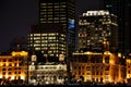 Night view of China Shanghai Bund buildings Royalty Free Stock Photo