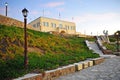 Night view of Chora townhall, Greece