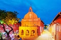 Night View of Christ Church Melaka city, Malaysia