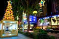 Night view of Christmas Decoration at Singapore Orchard Road on November 19, 2014 Royalty Free Stock Photo