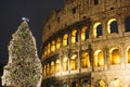 Rome colosseum during Christmas