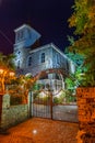 Night view of church Dormition of Theotokos in Nessebar, Bulgaria