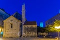 Night view of Church of John the Baptist in Trogir, Croatia