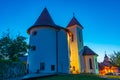 Night view of Church of St. Sebastian, Fabian and Roch at Pungar Royalty Free Stock Photo