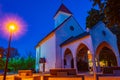 Night view of Church of St. Sebastian, Fabian and Roch at Pungar Royalty Free Stock Photo