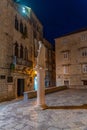 Night view of Cippiko palace in trogir, Croatia Royalty Free Stock Photo