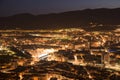 Night view of the city from the Artxanda viewpoint in Bilbao, Biscay, Basque Country, Spain Royalty Free Stock Photo