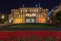 Night view of City Assembly of Belgrade Royalty Free Stock Photo